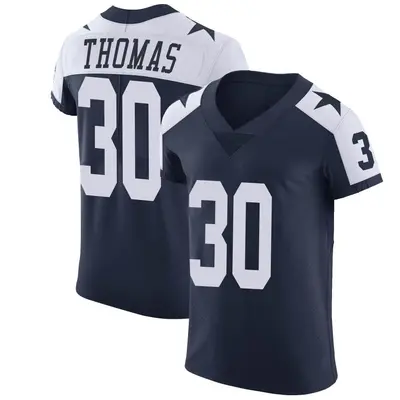 Men's Elite Juanyeh Thomas Dallas Cowboys Navy Alternate Vapor Untouchable Jersey