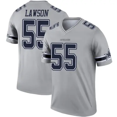 Men's Legend Carl Lawson Dallas Cowboys Gray Inverted Jersey