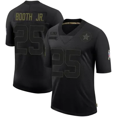 Men's Limited Andrew Booth Jr. Dallas Cowboys Black 2020 Salute To Service Jersey