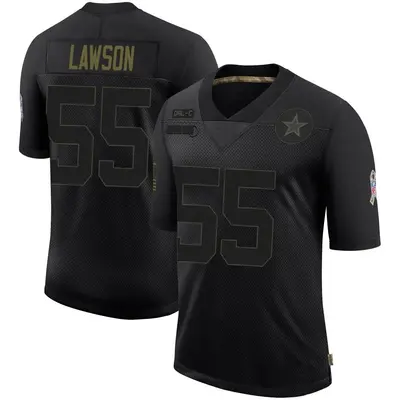 Men's Limited Carl Lawson Dallas Cowboys Black 2020 Salute To Service Jersey