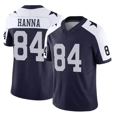 Men's Limited James Hanna Dallas Cowboys Navy Alternate Vapor F.U.S.E. Jersey