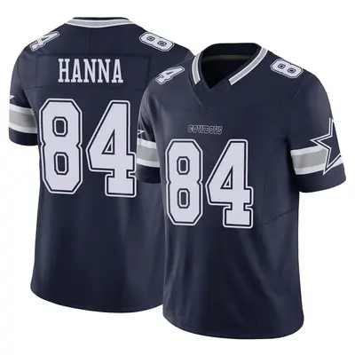 Men's Limited James Hanna Dallas Cowboys Navy Vapor F.U.S.E. Jersey