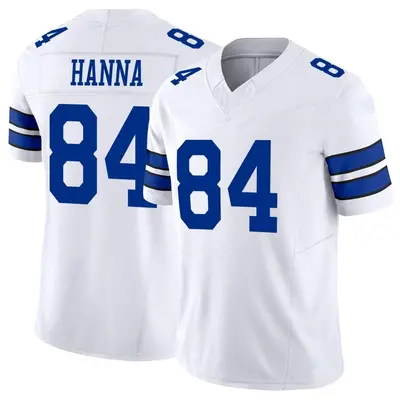 Men's Limited James Hanna Dallas Cowboys White Vapor F.U.S.E. Jersey