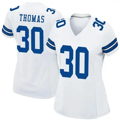 Women's Game Juanyeh Thomas Dallas Cowboys White Jersey