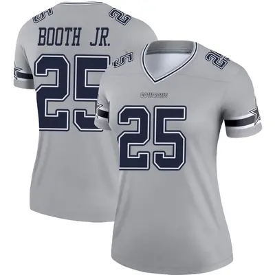 Women's Legend Andrew Booth Jr. Dallas Cowboys Gray Inverted Jersey