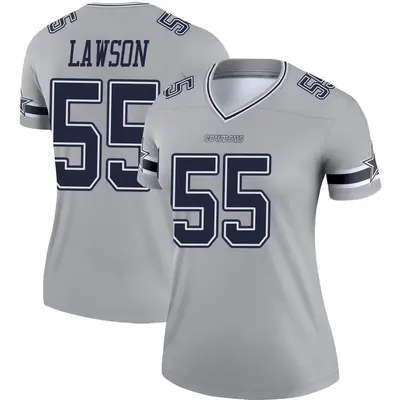 Women's Legend Carl Lawson Dallas Cowboys Gray Inverted Jersey