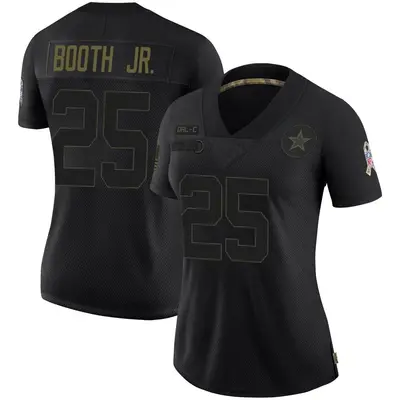 Women's Limited Andrew Booth Jr. Dallas Cowboys Black 2020 Salute To Service Jersey