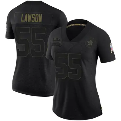 Women's Limited Carl Lawson Dallas Cowboys Black 2020 Salute To Service Jersey