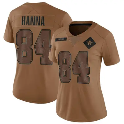 Women's Limited James Hanna Dallas Cowboys Brown 2023 Salute To Service Jersey