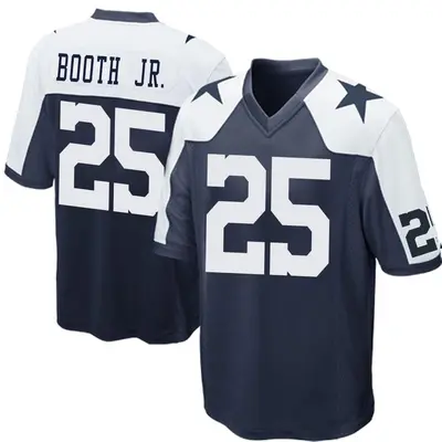 Youth Game Andrew Booth Jr. Dallas Cowboys Navy Blue Throwback Jersey