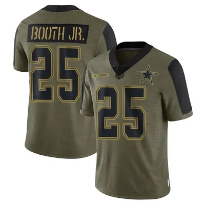 Youth Limited Andrew Booth Jr. Dallas Cowboys Olive 2021 Salute To Service Jersey