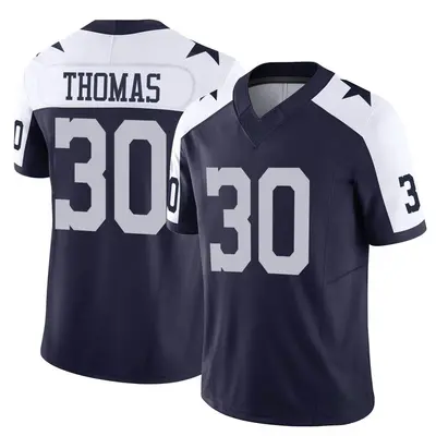 Youth Limited Juanyeh Thomas Dallas Cowboys Navy Alternate Vapor F.U.S.E. Jersey