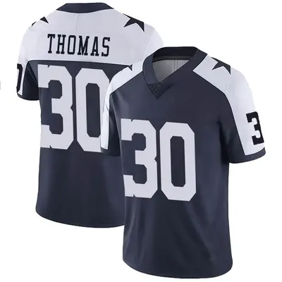 Youth Limited Juanyeh Thomas Dallas Cowboys Navy Alternate Vapor Untouchable Jersey